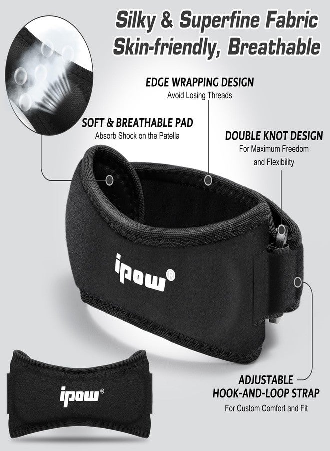 IPOW Patella Tendon Knee Strap 2 Pack Knee Pain Relief & Patella Stabilizer Knee Strap, Patellar Tendon Support Strap, Knee Brace for Running, Hiking, Soccer, Basketball, Jumpers Knee, Tennis, Volleyball & Squats - Image 2